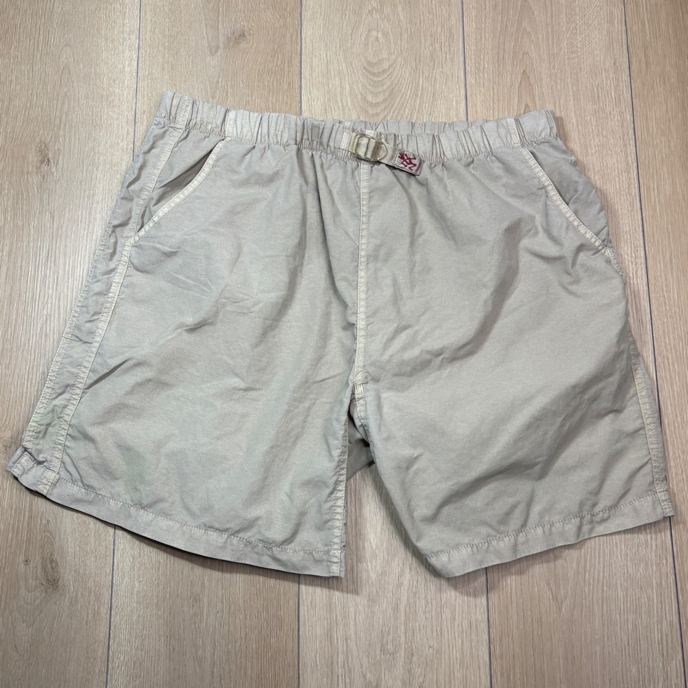 Gramicci G-Shorts Mens XL Khaki Tan Cotton Climbing Hiking Belted Shorts 7"